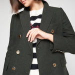 VILAGALLO Double Breasted Blazer in Green/Pink