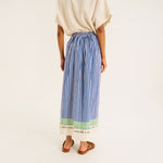 TINSELS Christie Amore A Line Striped Skirt in Blue