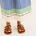 TINSELS Christie Amore A Line Striped Skirt in Blue
