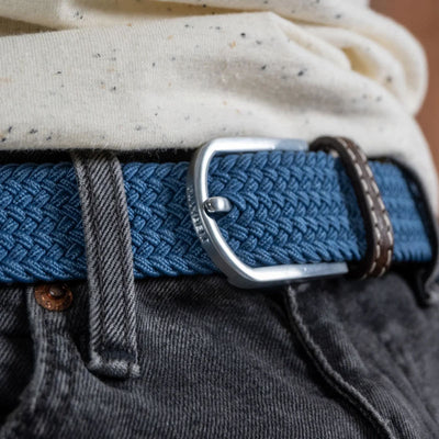BILLYBELT Elastic Woven Belt in Air Force
