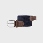 BILLYBELT Elastic Woven Belt in Navy Blue