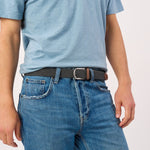 BILLYBELT Elastic Woven Belt in Flannel grey