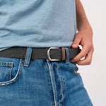 BILLYBELT Elastic Woven Belt in Flannel grey