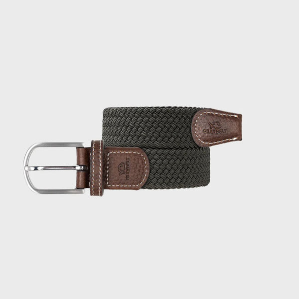 BILLYBELT Elastic Woven Belt in Vert/Kaki