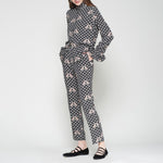 VILAGALLO Shirt with Leopards in Black