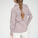 VILAGALLO Embellished Checked Shirt in Brown