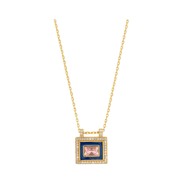MYA BAY Navy EL Paso Necklace in Gold