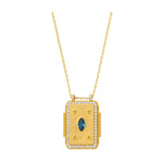 MYA BAY Mystic Blue Twice Boheme Necklace in Gold