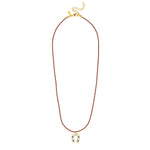 MYA BAY Mini Horseshoe Necklace in White & Gold