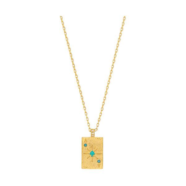 MYA BAY Ace of Spades Necklace in Gold