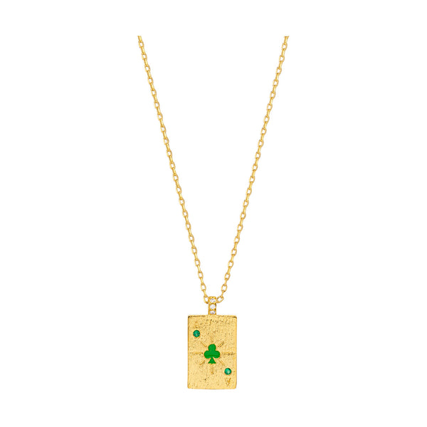 MYA BAY Ace of Clubs Necklace in Gold
