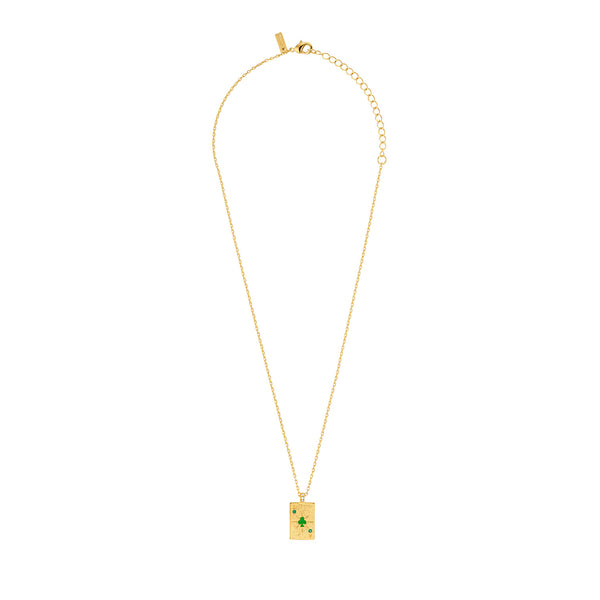 MYA BAY Ace of Clubs Necklace in Gold