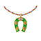MYA BAY Mini Horseshoe Necklace in Green & Gold