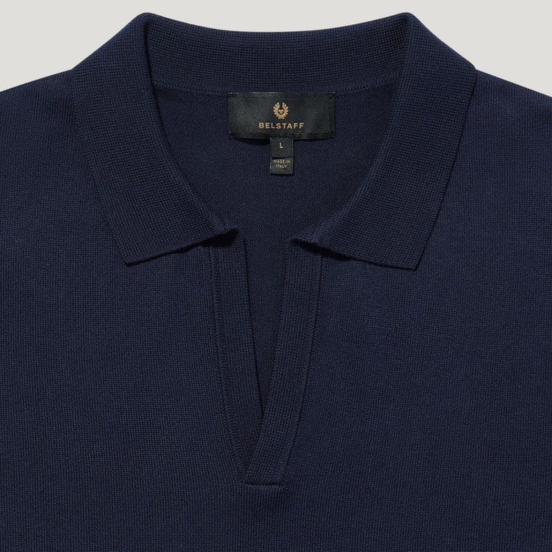 BELSTAFF Coast Knitted Polo in Dark Ink