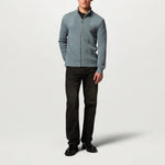 BELSTAFF Commander Full Zip Jumper in Atlantic Grey