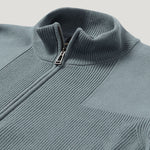 BELSTAFF Commander Full Zip Jumper in Atlantic Grey