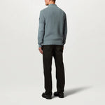 BELSTAFF Commander Full Zip Jumper in Atlantic Grey