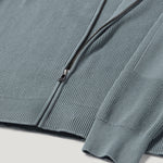 BELSTAFF Commander Full Zip Jumper in Atlantic Grey