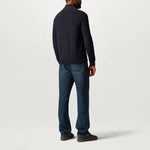 BELSTAFF Commander Full Zip Jumper in Dark Ink