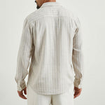 Connor L/S Shirt in Ghurka White Pinstripe