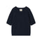 JUMPER 1234 Cotton Fisherman Rib T-Shirt in Navy