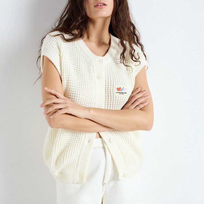 AMERICAN VINTAGE Crashway Cardigan in Pearl