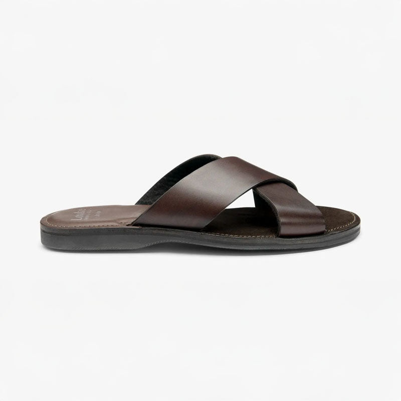 LOAKE Gozo Sandals in Dark Brown