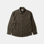 EDMMOND STUDIOS Crosswords Shirt in Plain Chocolate