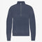 COLORFUL STANDARD Organic Quarter Zip Jumper in Neptune Blue