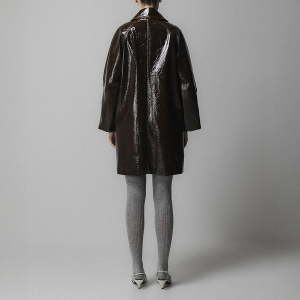 EMIN PAUL Belted Half Coat in Brown