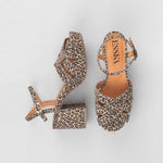 ESSKA Caitlyn Mid Heel Sandals in Leopard