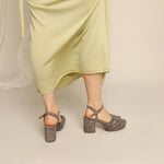 ESSKA Caitlyn Mid Heel Sandals in Leopard