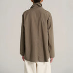 V DE VINSTER Marcel Cotton Blouse in Anthracite