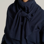 V DE VINSTER Marcel Cotton Blouse in Navy