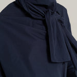 V DE VINSTER Marcel Cotton Blouse in Navy