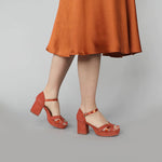 ESSKA Caro Suede Sandals in Rust
