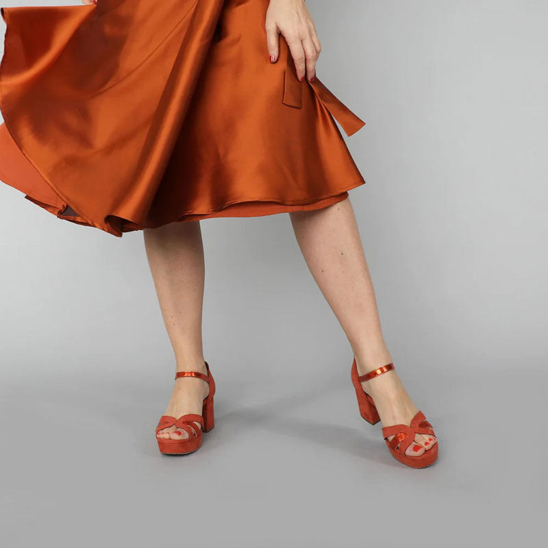 ESSKA Caro Suede Sandals in Rust