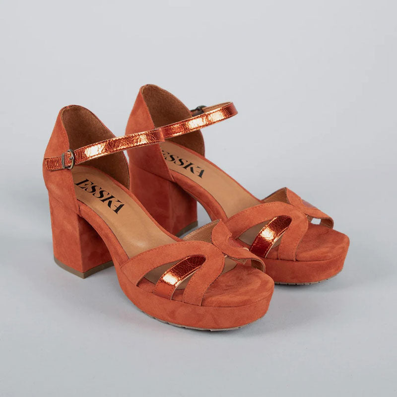 ESSKA Caro Suede Sandals in Rust