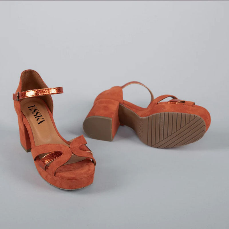 ESSKA Caro Suede Sandals in Rust