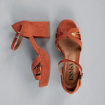 ESSKA Caro Suede Sandals in Rust