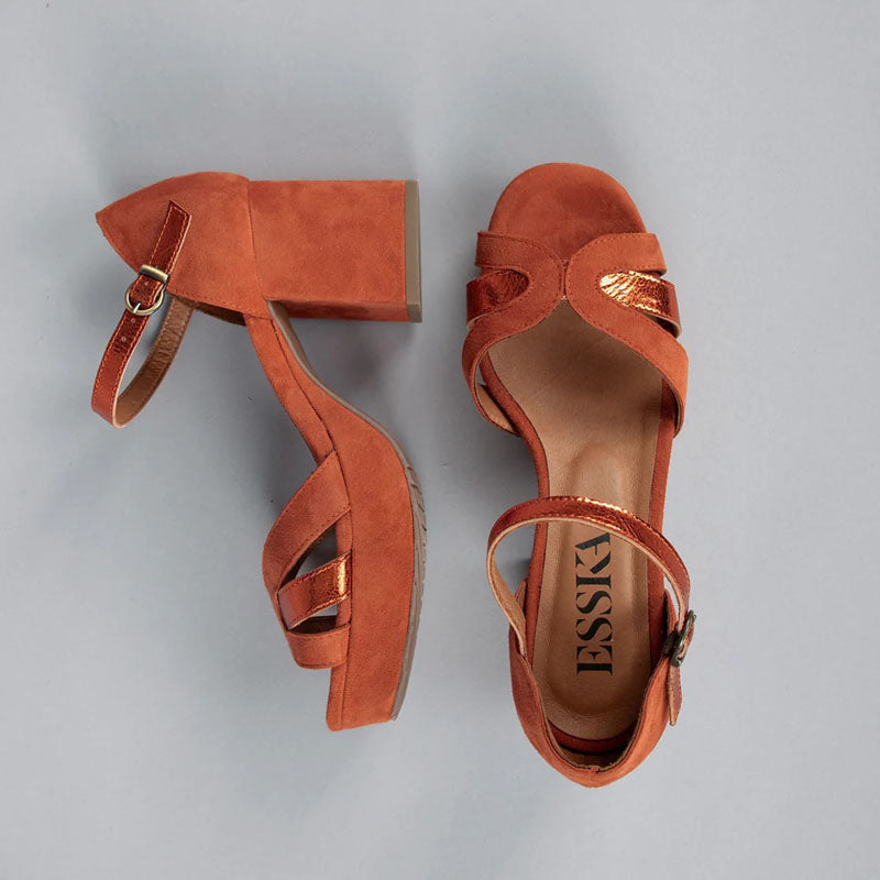 ESSKA Caro Suede Sandals in Rust