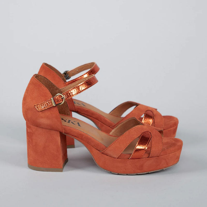 ESSKA Caro Suede Sandals in Rust