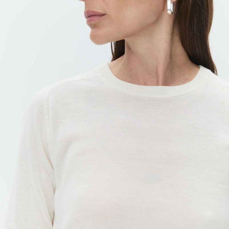 DAY BIRGER ET MIKKELSEN Carolina Daily Elements Marino Wool Top in Ivory