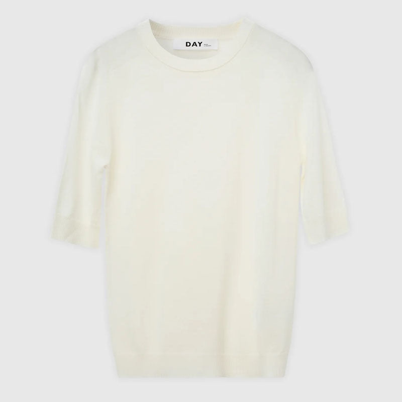 DAY BIRGER ET MIKKELSEN Carolina Daily Elements Marino Wool Top in Ivory