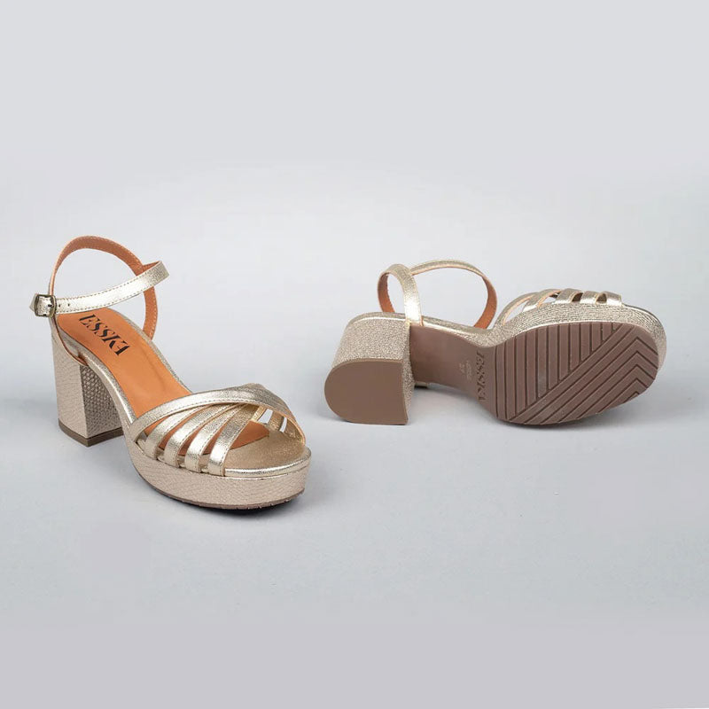 ESSKA Casey Sandals in Platinum Metallic