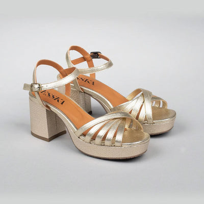 ESSKA Casey Sandals in Platinum Metallic