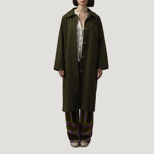 ORFEO Cash Trench Coat in Khaki