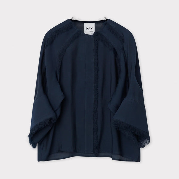 DAY BIRGER ET MIKKELSEN Cassie Sheer Fringes  in Dark/Sapphire