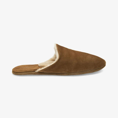 LOAKE Cavalry Suede Slippers in Tan