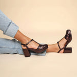 ESSKA Celeste Heels in Chocolate Metallic